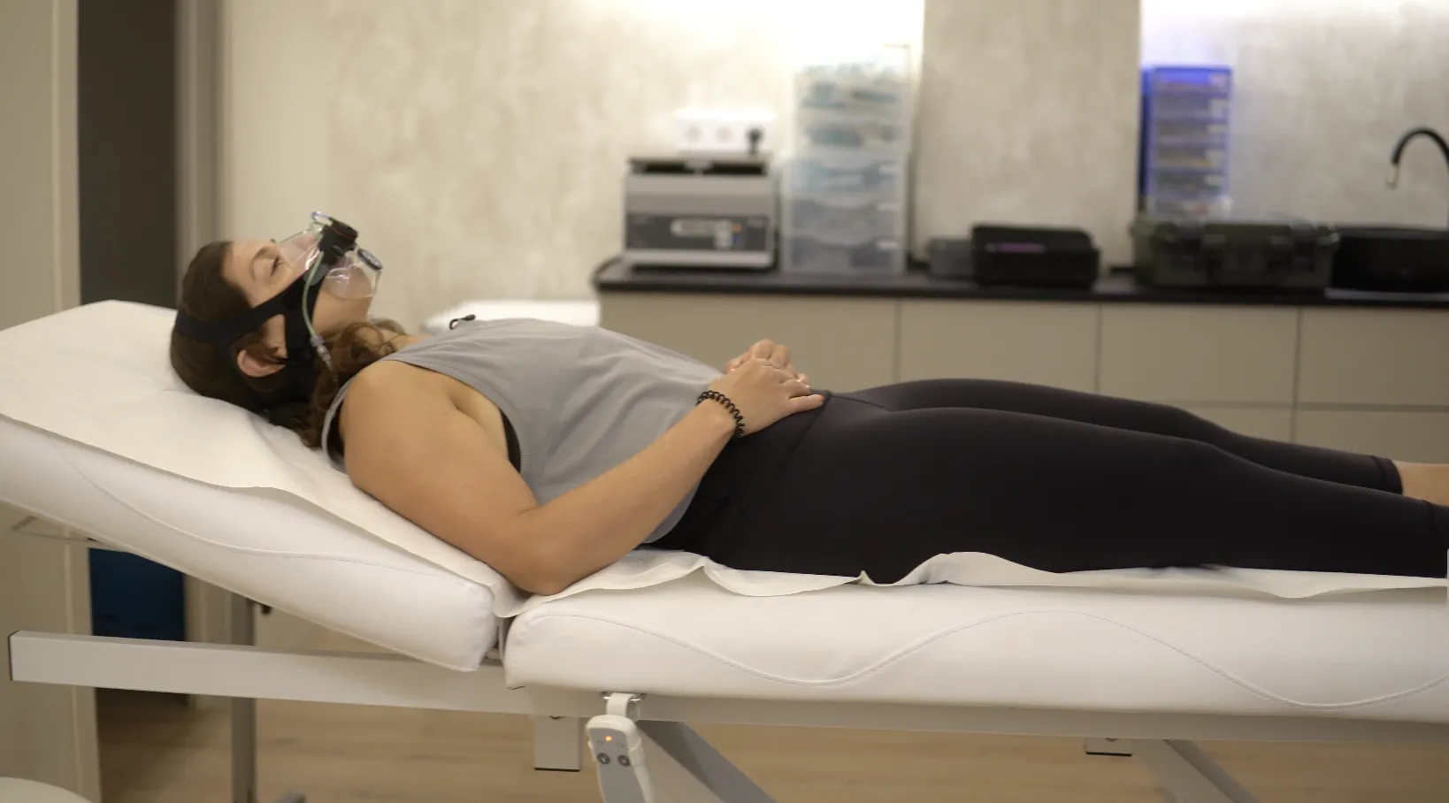 Nihal during a resting metabolic rate test